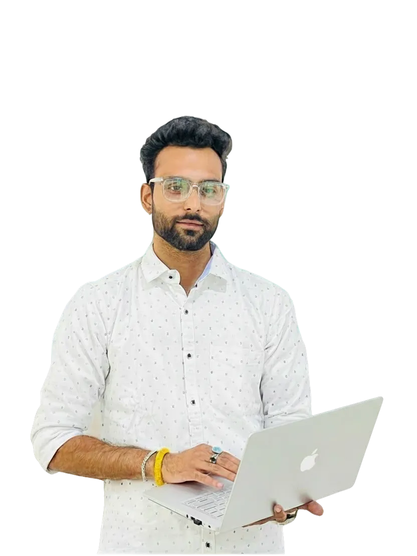 SEO specialist with laptop