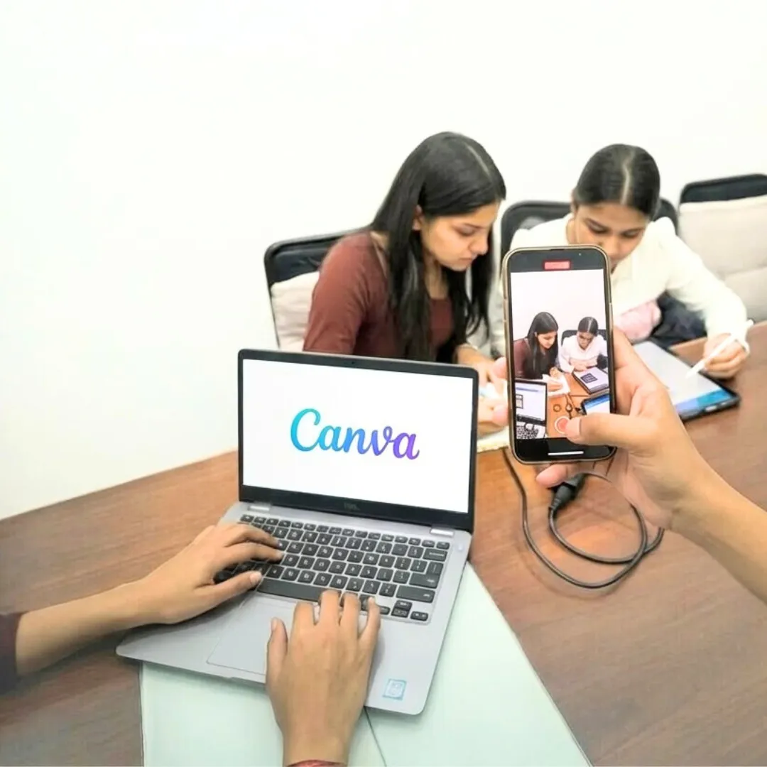 Webcooks Web Designing Classroom — Students learning live on Canva